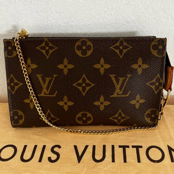 Louis Vuitton Monogram Mini Pouchette with Wristlet Chain and unbrand crossbody - Picture 6 of 16
